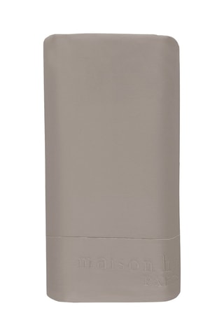 Drap plat en satin de coton 80 fils/cm²  - Taupe