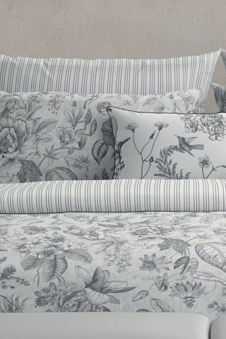 Drap plat en satin de coton 80 fils/cm²  Louisa - Gris