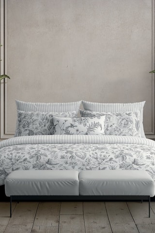 Drap plat en satin de coton 80 fils/cm²  Louisa - Gris