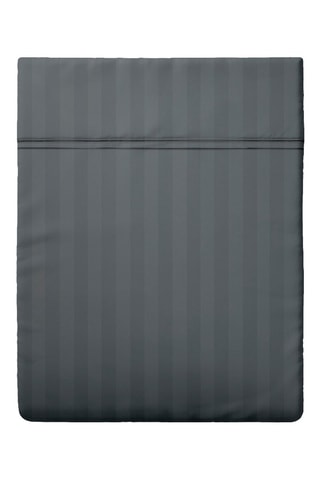 Drap plat en satin de coton 80 fils/cm²  Dobby - Gris foncé