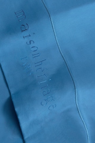 Drap plat en satin de coton 80 fils/cm²  - Bleu