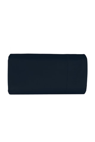 Drap plat en satin de coton 80 fils/cm²  - Bleu