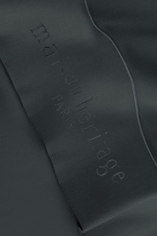 Drap plat en satin de coton 80 fils/cm²  - Gris