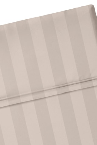 Drap plat en satin de coton 80 fils/cm² Dobby stripe - Taupe