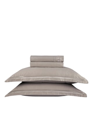 Parure de draps en satin de coton 80 fils/cm² Paris - Taupe