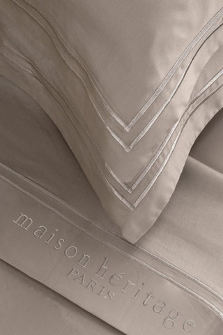 Parure de draps en satin de coton 80 fils/cm² Paris - Taupe