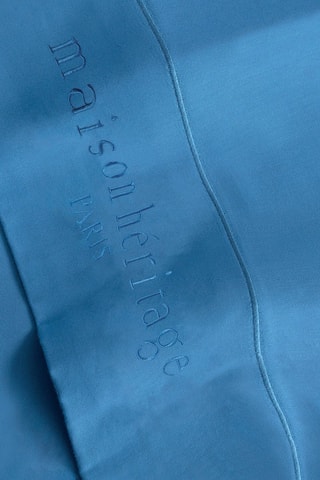 Parure de draps en satin de coton 80 fils/cm² Uni - Bleu