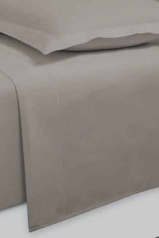 Parure de draps en satin de coton 80 fils/cm² Uni - Taupe