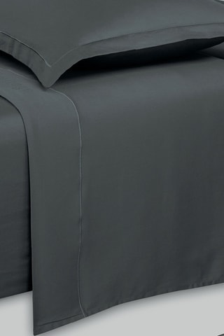 Parure de draps en satin de coton 80 fils/cm²  - Gris