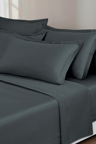 Parure de draps en satin de coton 80 fils/cm²  - Gris