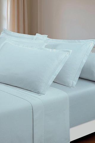 Parure de draps en satin de coton 80 fils/cm²  - Blanc