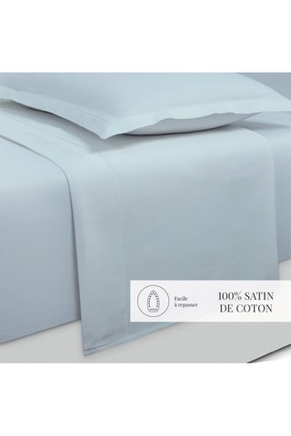 Parure de draps en satin de coton 80 fils/cm²  - Blanc