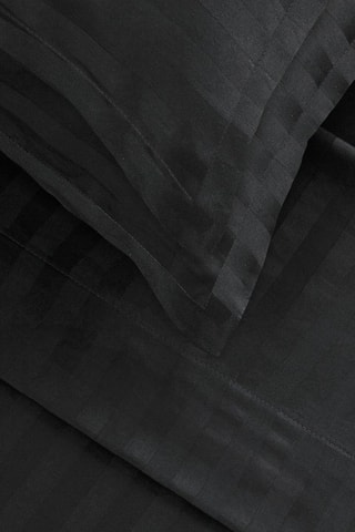 Parure de draps en satin de coton 80 fils/cm² Dobby - Noir