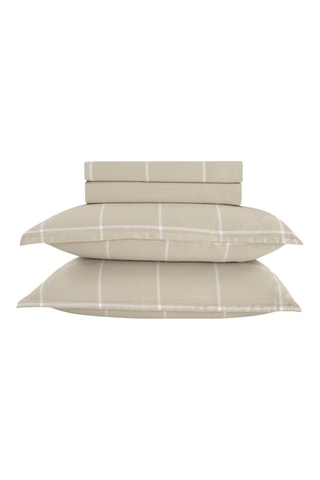 Parure de draps en satin de coton 80 fils/cm² Amélia - Taupe