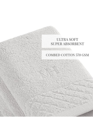 4 serviettes invité Eden - Sable - 30 x 30 cm