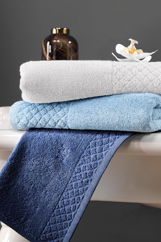 4 serviettes invité Eden - Ciel - 30 x 30 cm