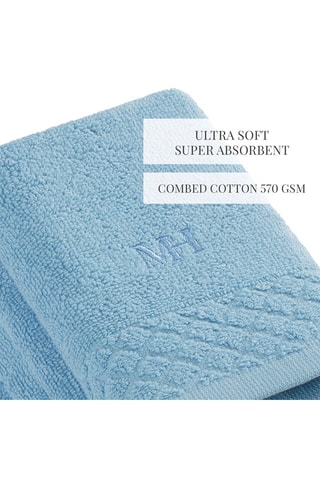 4 serviettes invité Eden - Ciel - 30 x 30 cm