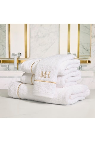 Set serviettes et draps de bain John - Blanc - 50 x 100 cm et 70 x 140 cm