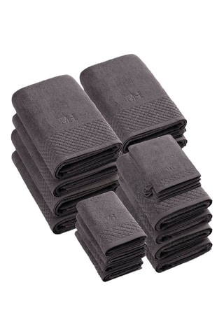 Set linge de bain Eden - Gris foncé