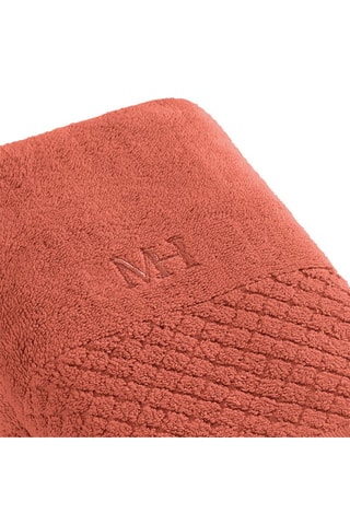 2 serviettes de toilette - Terracotta - 50 x 100 cm