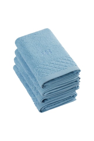 4 serviettes invité - Bleu clair - 30 x 30 cm