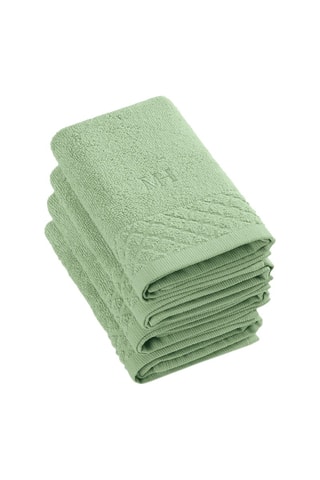 4 serviettes invité - Vert - 30 x 30 cm