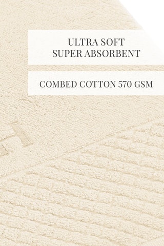 2 draps de douche Uni - Ivoire - 70 x 140 cm