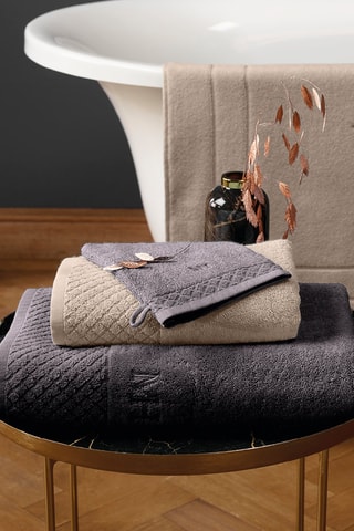 4 gants de toilette Eden - Gris foncé