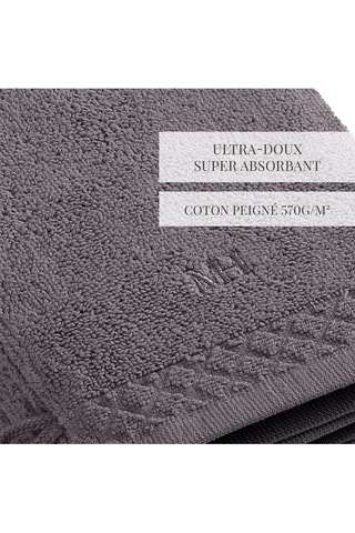 4 gants de toilette Eden - Gris foncé