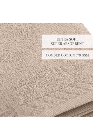 4 gants de toilette Eden - Taupe