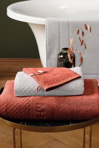 4 gants de toilette Eden - Terracotta