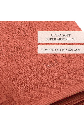 4 gants de toilette Eden - Terracotta