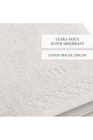 4 gants de toilette Eden - Blanc