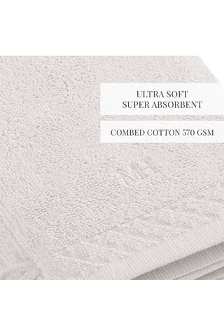 4 gants de toilette Eden - Blanc