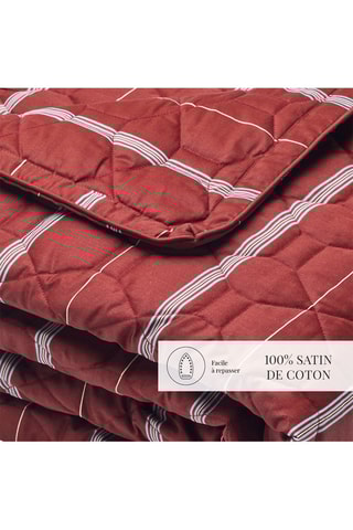 Couvre-lit en satin de coton 80 fils/cm²  Lioré - Bordeaux
