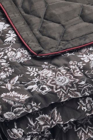 Couvre-lit en satin de coton 80 fils/cm²  - Noir