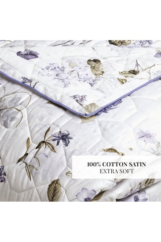 Couvre-lit en coton Hortensia - Blanc