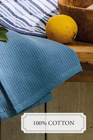 3 torchons de cuisine Uni - Ciel - 50 x 70 cm