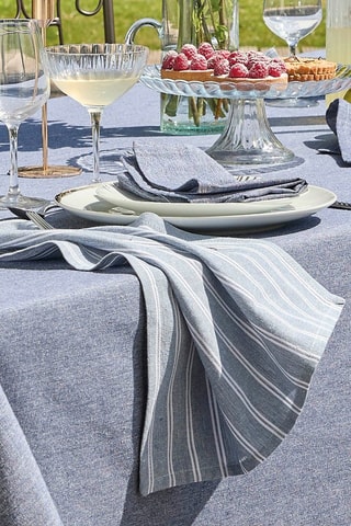 3 torchons de cuisine Finn - Ciel et blanc - 50 x 70 cm