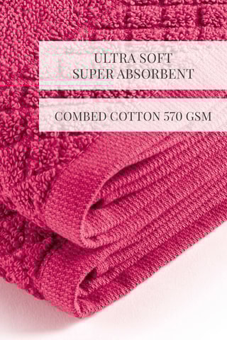 2 torchons de cuisine Uni - Fuchsia - 45 x 45 cm