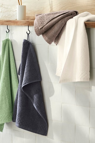 2 torchons de cuisine Uni - Bleu gris - 45 x 45 cm