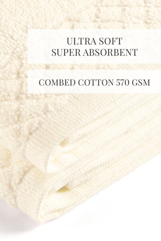 2 torchons de cuisine Uni - Ivoire - 45 x 45 cm