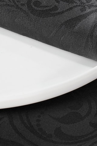 4 serviettes tissées Jacquard Baroque - Anthracite