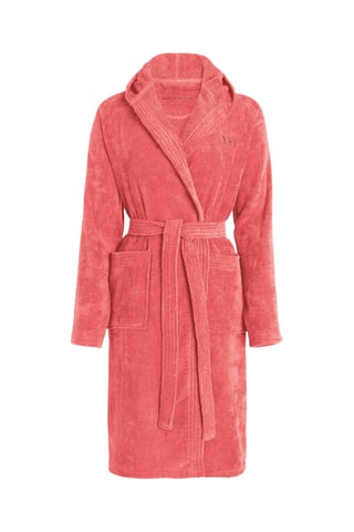 Peignoir à capuche - Rose hibiscus