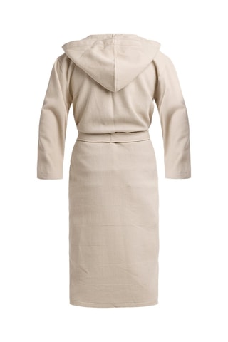 Peignoir à capuche Nid d'abeille - Taupe