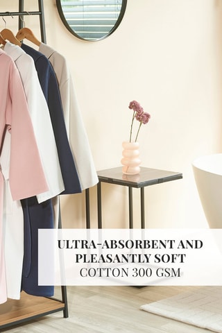 Peignoir à capuche Nid d'abeille - Taupe