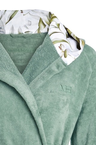 Accappatoio con cappuccio Jardin exotique - Salvia 