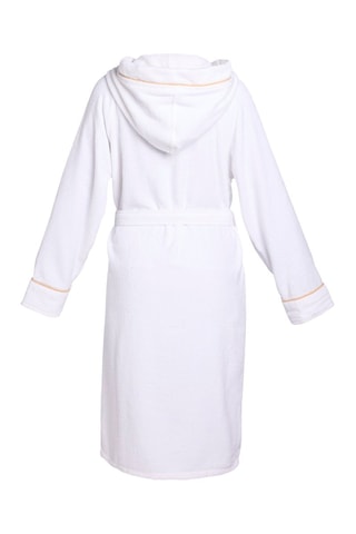 Peignoir en velours à capuche - Blanc