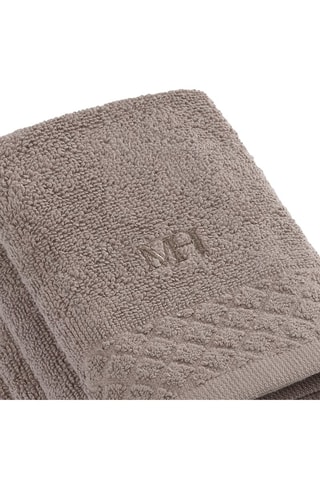 4 serviettes invité - Marron - 30 x 30 cm