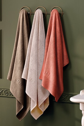 2 serviettes de bain Eden - Terracotta - 70 x 140 cm